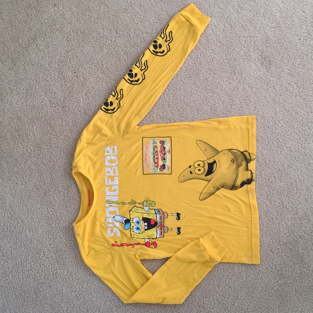 SpongeBob SquarePants Long Sleeve Graphic T-shirt (Size 10-12)